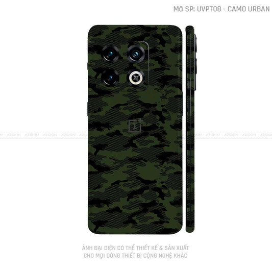 Dán Skin Oneplus 10 Series Vân Camo Urban Xanh Rêu | UVPT08