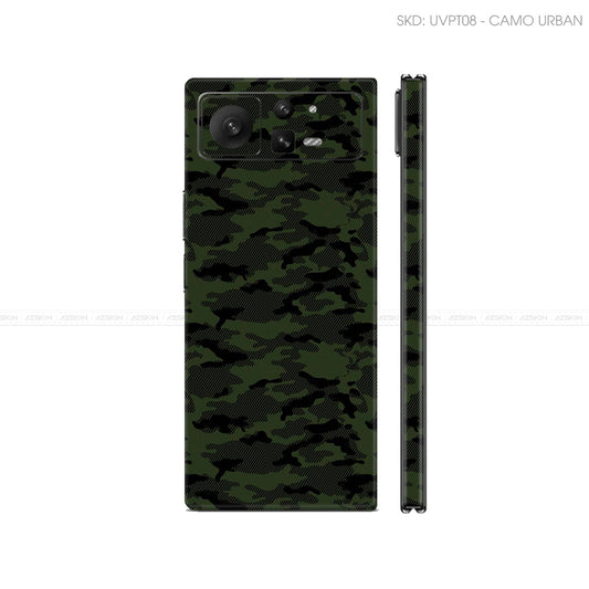 Dán Skin Điện Thoại Xiaomi Mix Fold Series Vân Nổi Camo Urban Xanh Rêu | UVPT08