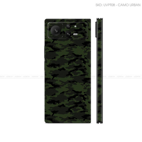 Dán Skin Điện Thoại Xiaomi Mix Fold Series Vân Nổi Camo Urban Xanh Rêu | UVPT08