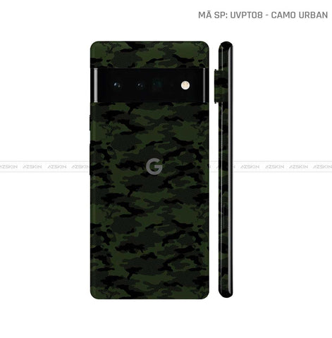 Dán Skin Google Pixel 6 Series Vân Camo Urban Xanh Rêu | UVPT08