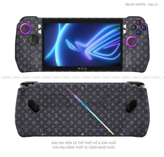 Dán Skin Máy Chơi Game Asus ROG Vân Pattern LV Đen | UVPT16
