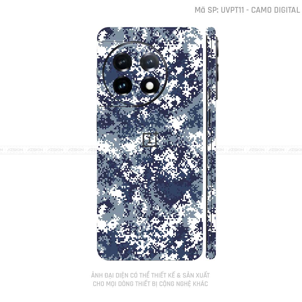 Dán Skin Oneplus Ace Series Vân Camo Digital Xanh | UVPT11