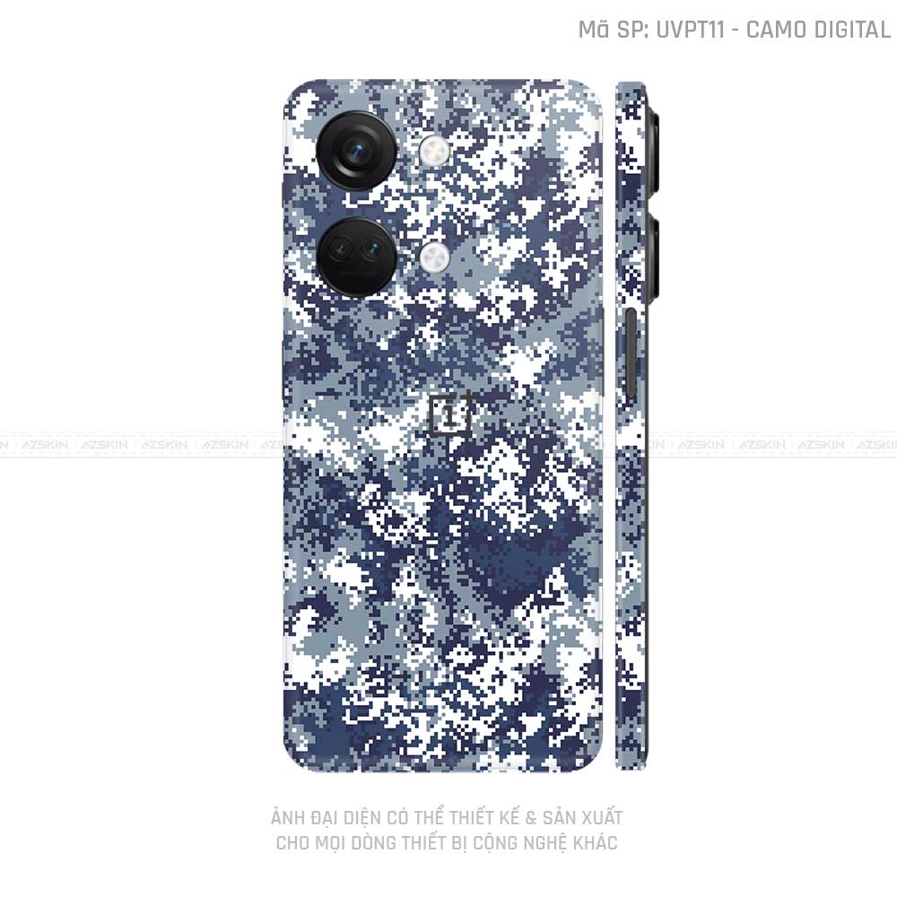 Dán Skin Oneplus Nord Series Vân Camo Digital Xanh | UVPT11