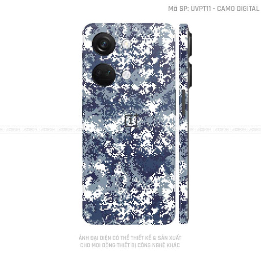 Dán Skin Oneplus Nord Series Vân Camo Digital Xanh | UVPT11