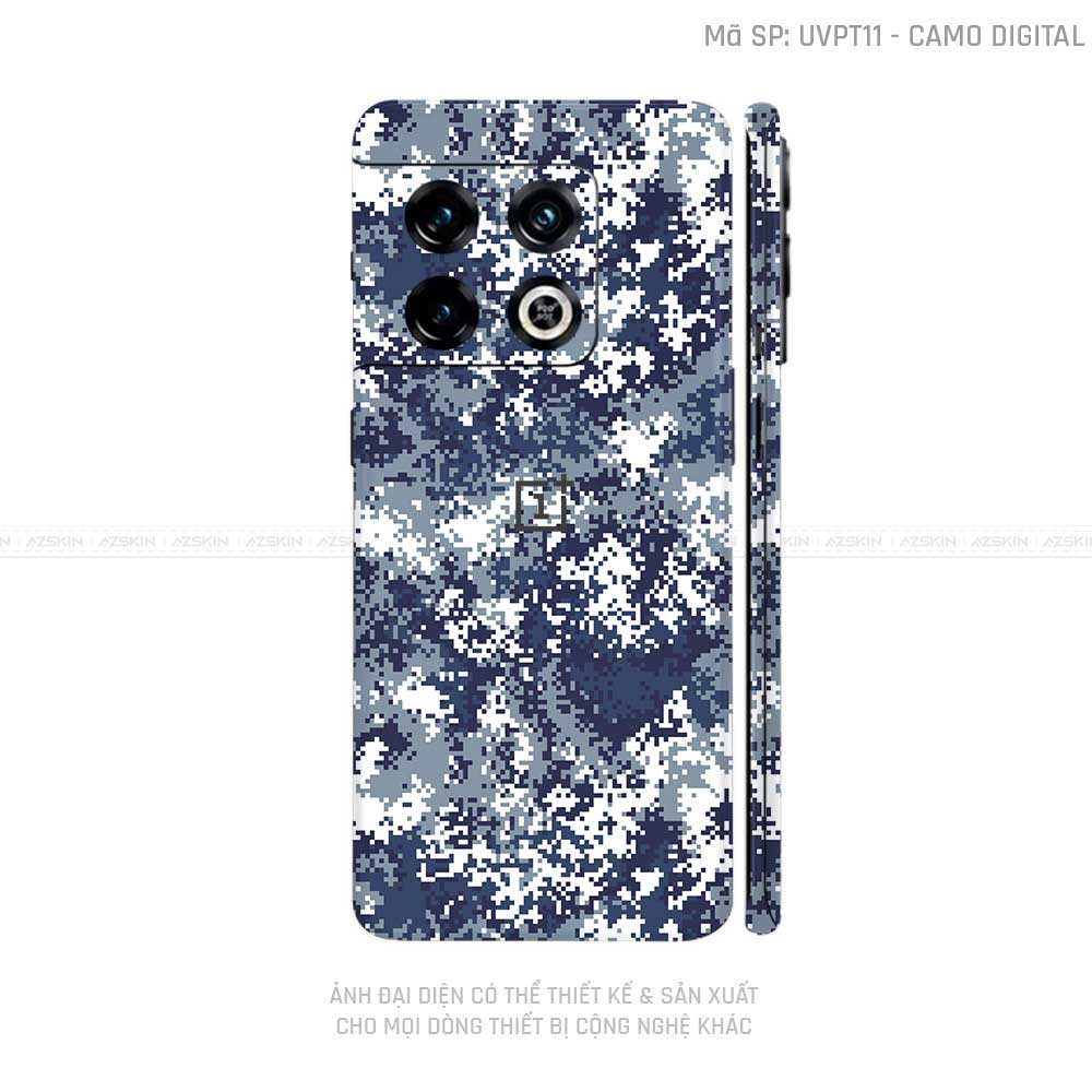 Dán Skin Oneplus 10 Series Vân Camo Digital Xanh | UVPT11