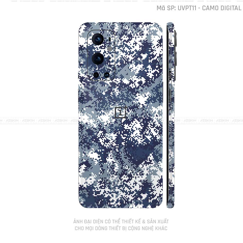 Dán Skin Oneplus 8/9 Series Vân Camo Digital Xanh | UVPT11