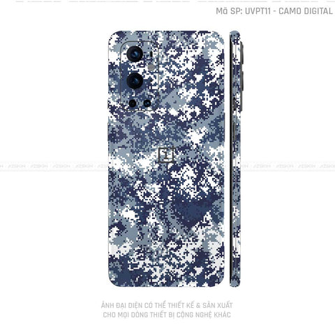 Dán Skin Oneplus 8/9 Series Vân Camo Digital Xanh | UVPT11