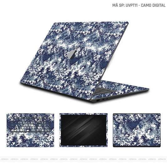 Dán Skin Macbook Vân Camo Digital Xanh | UVPT11
