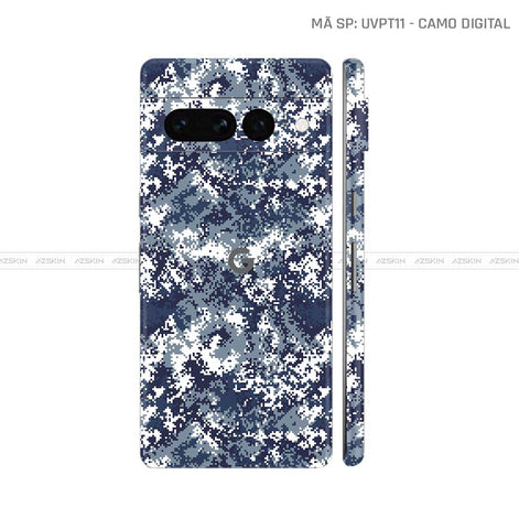 Dán Skin Google Pixel 8 Series Vân Camo Digital Xanh | UVPT11